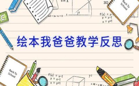绘本我爸爸教学反思