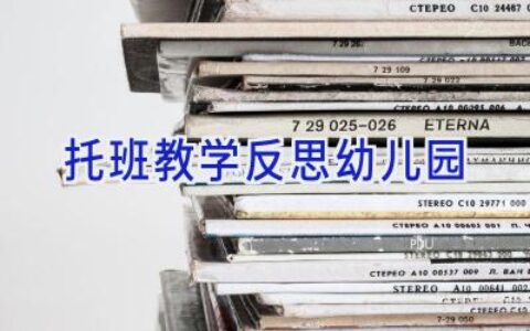 托班教学反思幼儿园