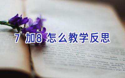 7加8怎么教学反思