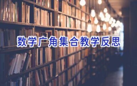 数学广角集合教学反思