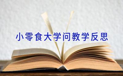 小零食大学问教学反思