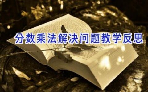 分数乘法解决问题教学反思