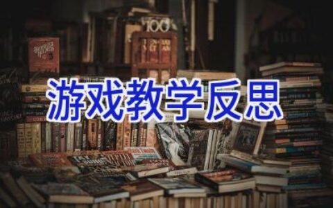 游戏教学反思
