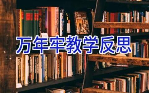 万年牢教学反思