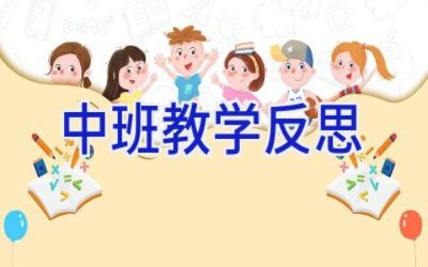 中班教学反思