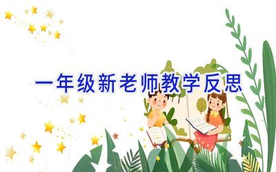 一年级新老师教学反思