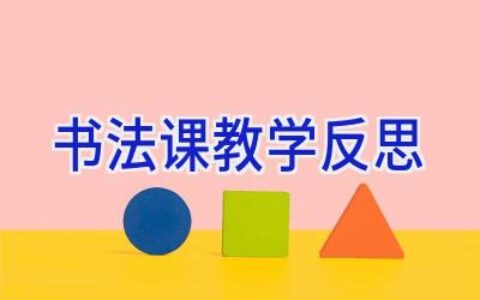 书法课教学反思
