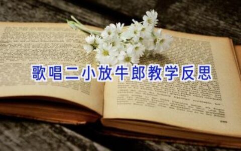 歌唱二小放牛郎教学反思