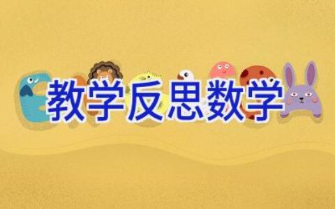 教学反思数学