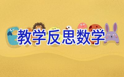 教学反思数学