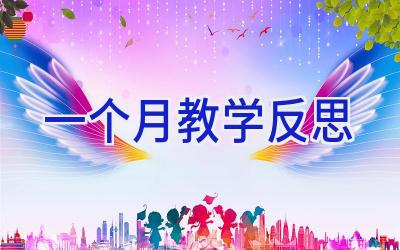 一个月教学反思