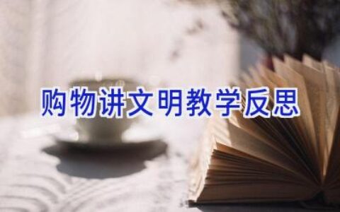 购物讲文明教学反思