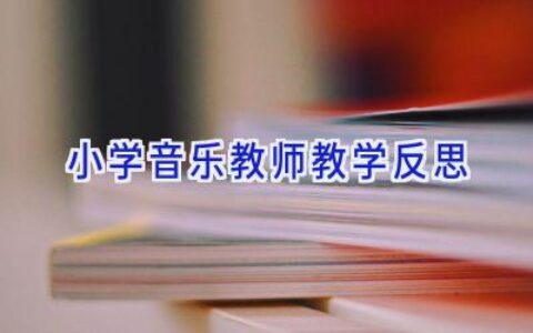 小学音乐教师教学反思