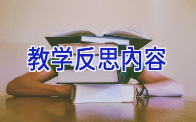 教学反思内容