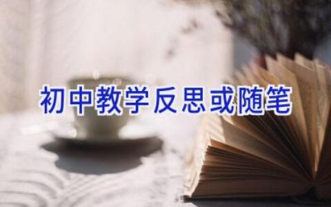 初中教学反思或随笔