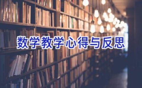 数学教学心得与反思