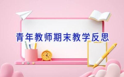 青年教师期末教学反思