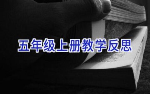 五年级上册教学反思
