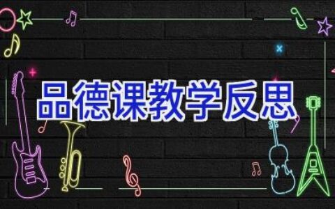 品德课教学反思