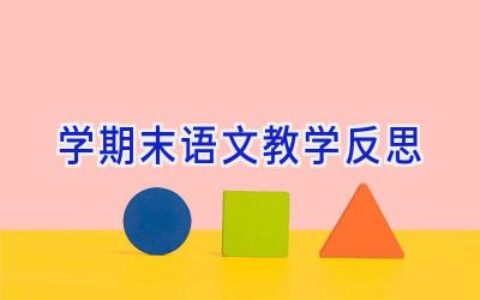 学期末语文教学反思