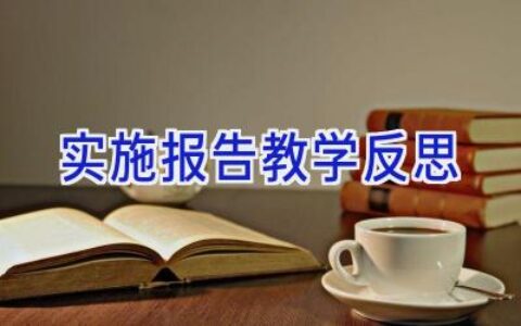 实施报告教学反思