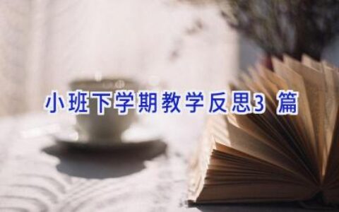 小班下学期教学反思3篇