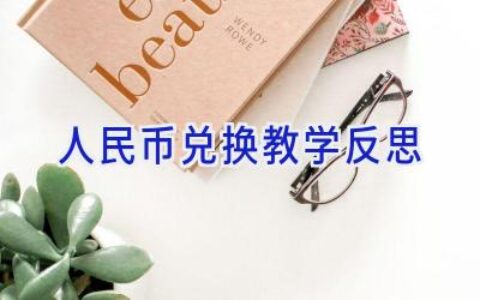 人民币兑换教学反思