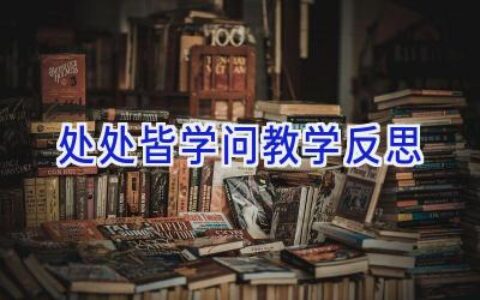 处处皆学问教学反思