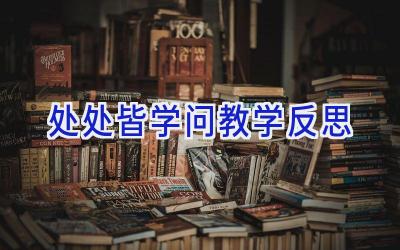 处处皆学问教学反思