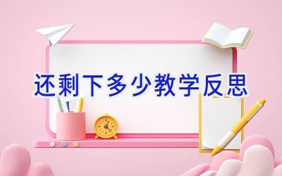 还剩下多少教学反思