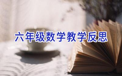 六年级数学教学反思
