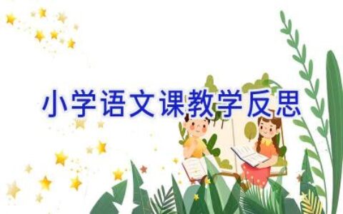小学语文课教学反思