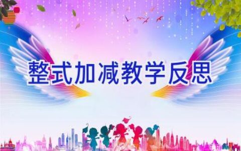 整式加减教学反思