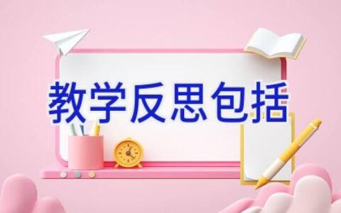 教学反思包括