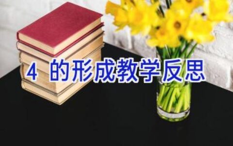 4的形成教学反思