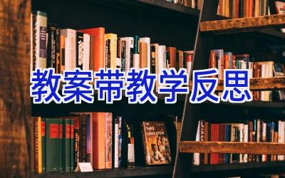 教案带教学反思