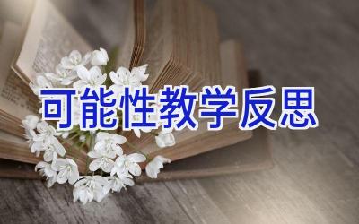 可能性教学反思