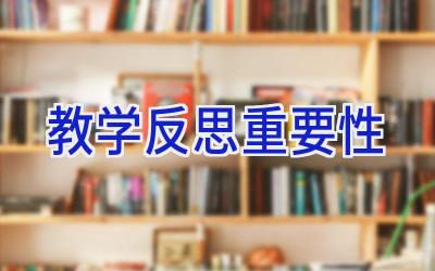 教学反思重要性