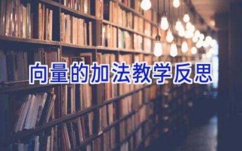 向量的加法教学反思