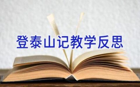 登泰山记教学反思