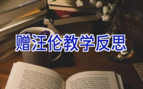 赠汪伦教学反思
