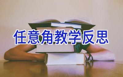 任意角教学反思