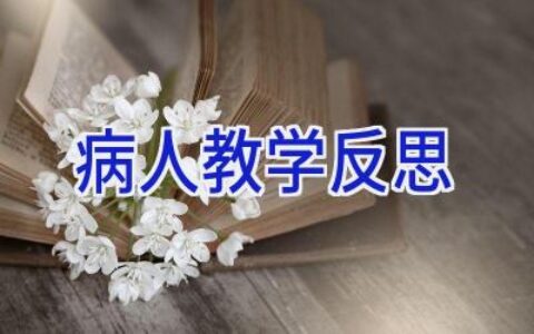 病人教学反思
