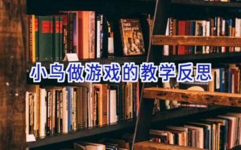 小鸟做游戏的教学反思