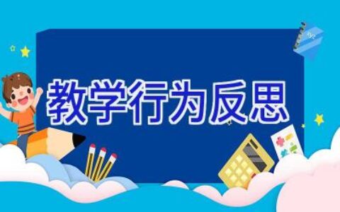 教学行为反思
