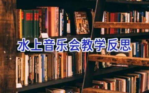 水上音乐会教学反思