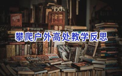 攀爬户外高处教学反思