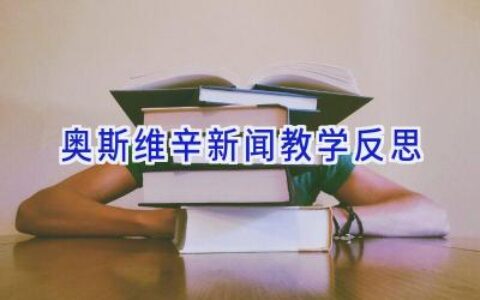 奥斯维辛新闻教学反思
