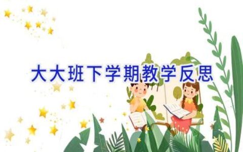 大大班下学期教学反思