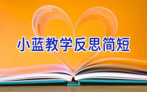小蓝教学反思简短